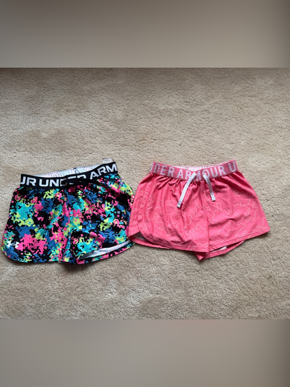 2 Girls sz M Under Armour athletic shorts